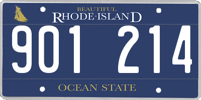 RI license plate 901214