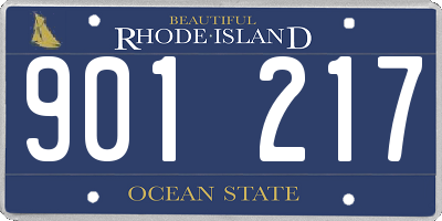 RI license plate 901217