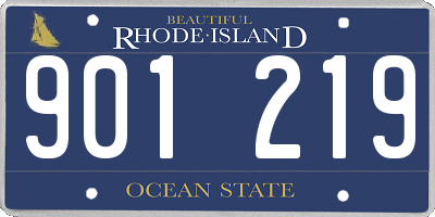 RI license plate 901219