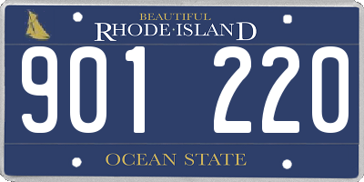 RI license plate 901220