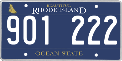RI license plate 901222