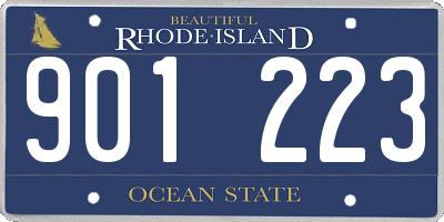 RI license plate 901223