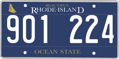 RI license plate 901224