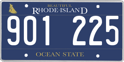 RI license plate 901225