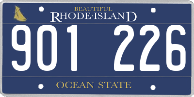 RI license plate 901226