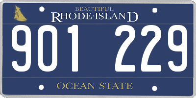 RI license plate 901229