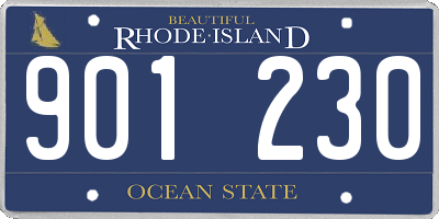 RI license plate 901230