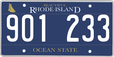 RI license plate 901233