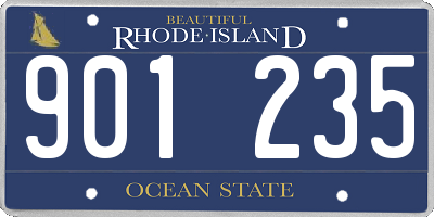 RI license plate 901235