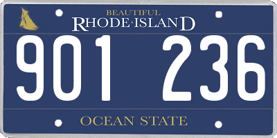 RI license plate 901236