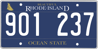 RI license plate 901237