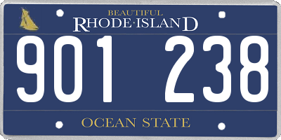 RI license plate 901238