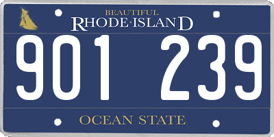 RI license plate 901239