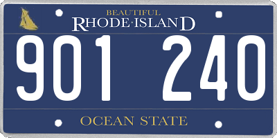 RI license plate 901240