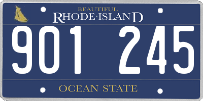 RI license plate 901245