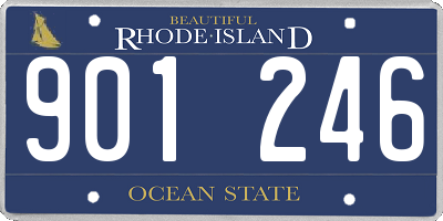 RI license plate 901246