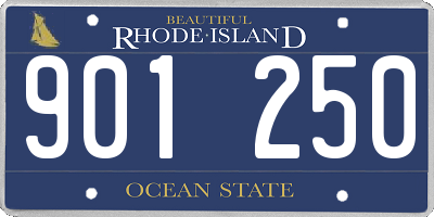 RI license plate 901250