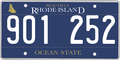 RI license plate 901252