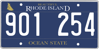 RI license plate 901254
