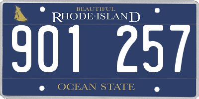 RI license plate 901257