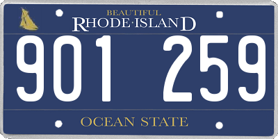 RI license plate 901259