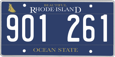 RI license plate 901261