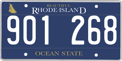 RI license plate 901268