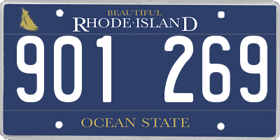 RI license plate 901269