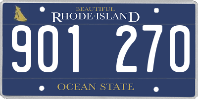 RI license plate 901270