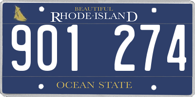 RI license plate 901274