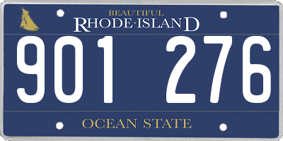 RI license plate 901276