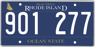 RI license plate 901277