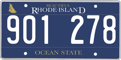 RI license plate 901278