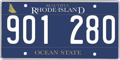RI license plate 901280