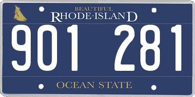 RI license plate 901281