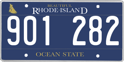 RI license plate 901282