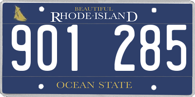 RI license plate 901285