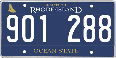 RI license plate 901288