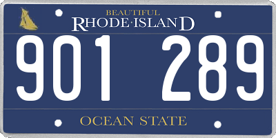 RI license plate 901289