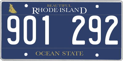 RI license plate 901292