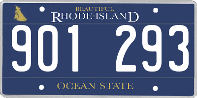 RI license plate 901293