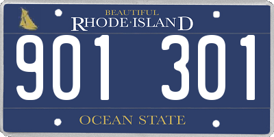 RI license plate 901301
