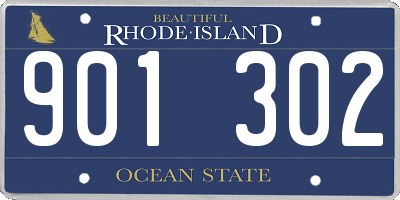 RI license plate 901302