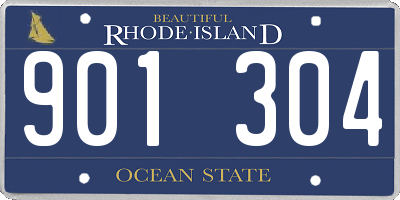 RI license plate 901304