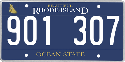RI license plate 901307