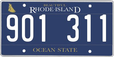 RI license plate 901311