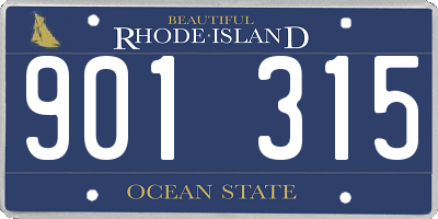 RI license plate 901315