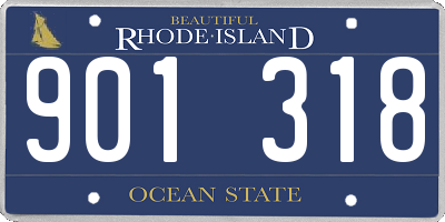 RI license plate 901318