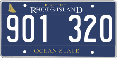 RI license plate 901320