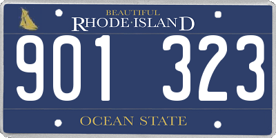 RI license plate 901323